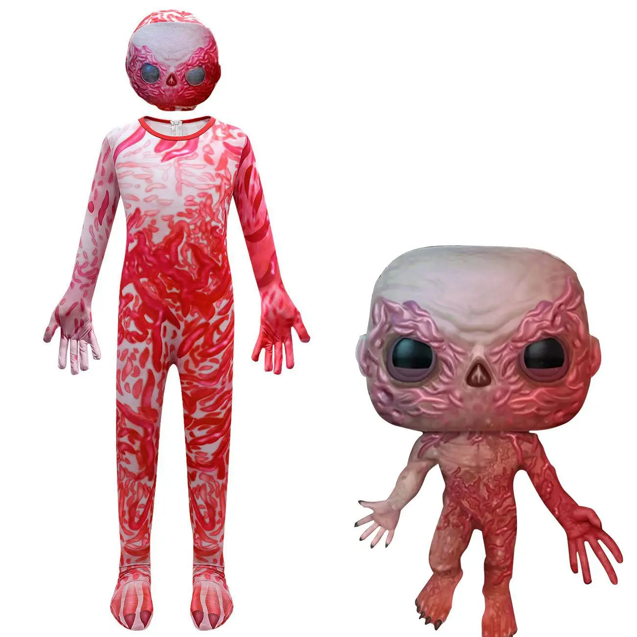 

Stranger Things Season 4 Vecna The Monster Cosplay Halloween Party Costume Jumpsuit Mask Demogorgon Cosplay Costume for Boys