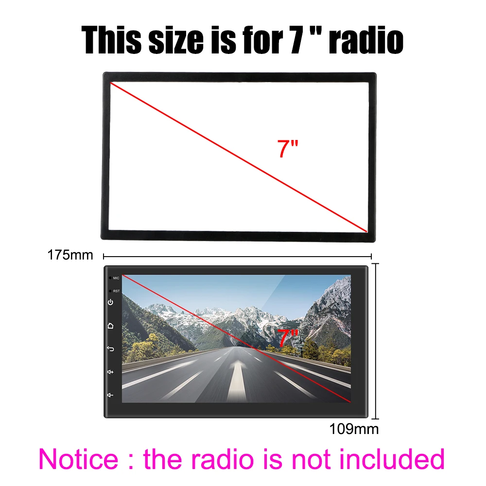 Подходит для 7-дюймового автомобильного проигрывателя Стерео отделка крышка