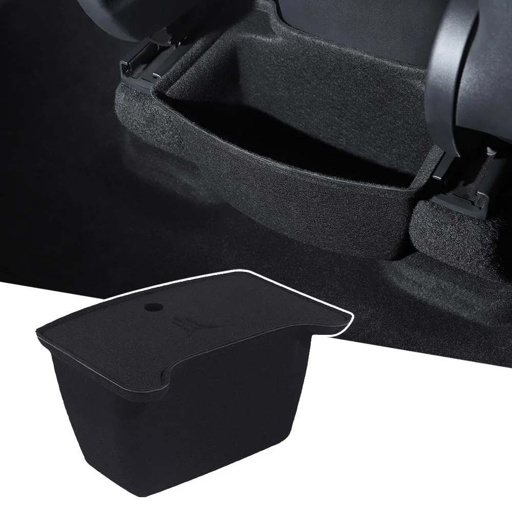 

For Tesla Model 3 Model Y Rear Center Console Organizer Tray Flocking for Tesla Model3 Storage Box ModelY Case Accessories Felt