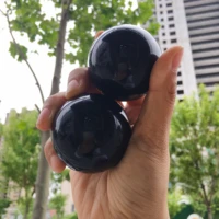 60mm 3a 100 natural black obsidian sphere large crystal ball healing stone 1pcs pedestal 1pcs