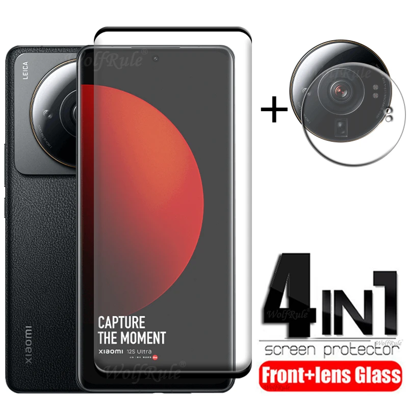 

4-in-1 For Xiaomi Mi 12S Ultra Glass For Mi 12S Ultra Glass Phone Film 9H Screen Protetor For Mi 11 12 12S Ultra 12 Pro Len Film