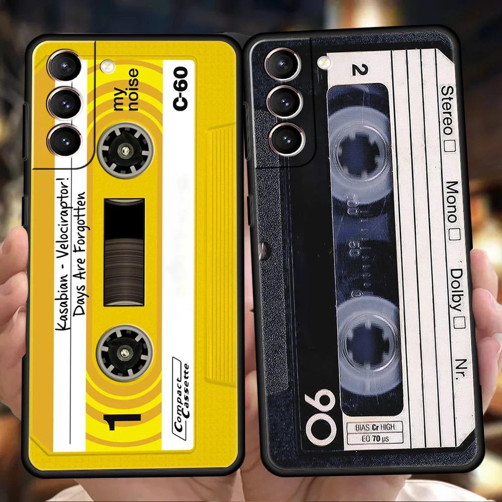 

Cassette Tape Retro Style Case for Samsung Galaxy S23 S22 S20 S21 FE Ultra S10 S10E S9 M22 M32 Plus S7 EDGE Silicone Phone Cover