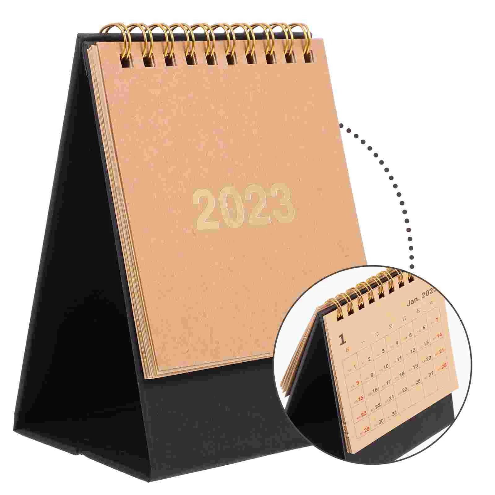 

Calendar 2023 Mini Desk Planner Monthly Desktop Coil Office Agenda 2022 Tabletop Standing New Year Pocket Tent Schedule Paper