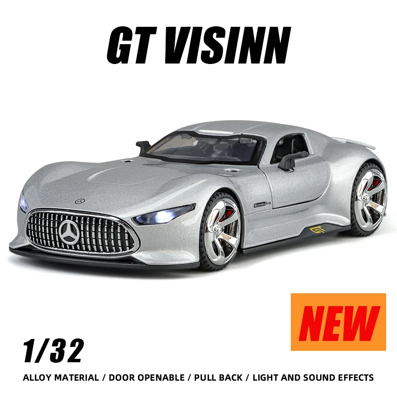 1:24 без Visinn GT сплав суперкар литая под давлением металлическая модель быстрый