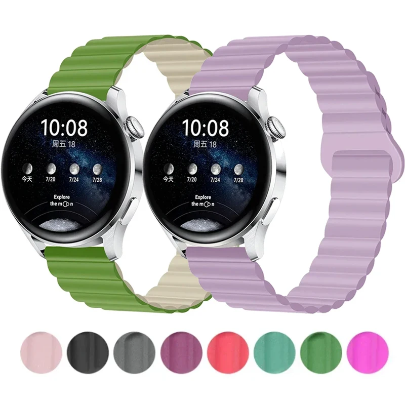 Силиконовый ремешок для часов Samsung Galaxy и Amazfit Bip GTS GTR 47 мм Active2 40 44 45 Классический 20 22