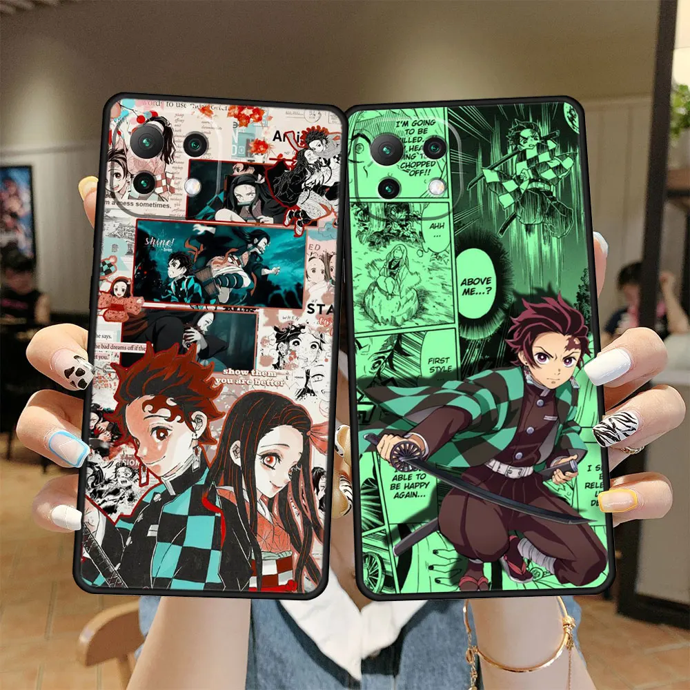 

Case for Xiaomi Redmi 12 12X Mi 11 10T 11T Lite Pro K40 K50 Note K40Pro 11TPro Mi11 Phone Demon Slayer Paper Silicone Cell