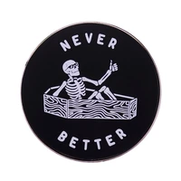 no better skeleton and coffin jewelry gift pin wrafashionable creative cartoon brooch lovely enamel badge clothing accessories