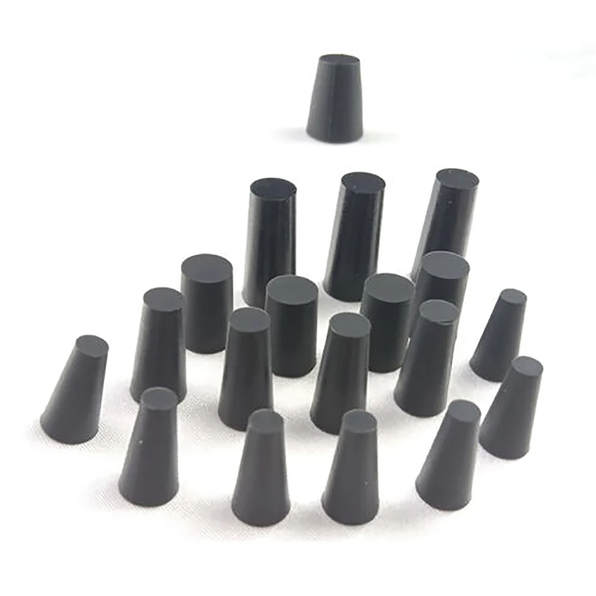 

5/10PCS Black Conical Rubber Stopper Silicone Plugs Sealing Tapered Rubber Plug High TEMP For Electroplating Paint