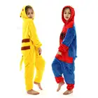 Детские пижамы-Кигуруми для девочек и мальчиков пижамы с мультяшными животными единорогом одежда для сна для подростков комбинезон для детей детская одежда