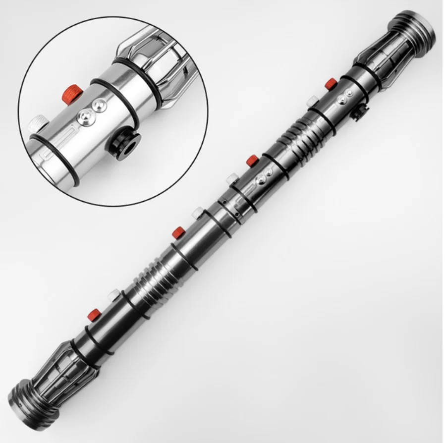 THYSABER Gary metal Darth Maul Double hilts heavy dueling Lightsaber With 2 blades and 2 electronic kits 10of sound effects