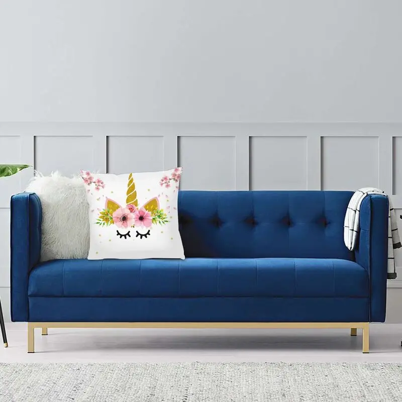 Бархатный Чехол с рисунком в виде единорога 50x50 см |