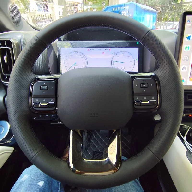 

Рукоделие, дышащая искусственная кожа для Haval Dargo Great Wall Tank 300 2021-2023, чехол с оплеткой рулевого колеса