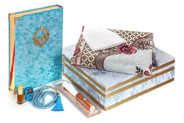 IQRAH Holy Quran-Special Velvet Lined Crate-Religious Gift Set