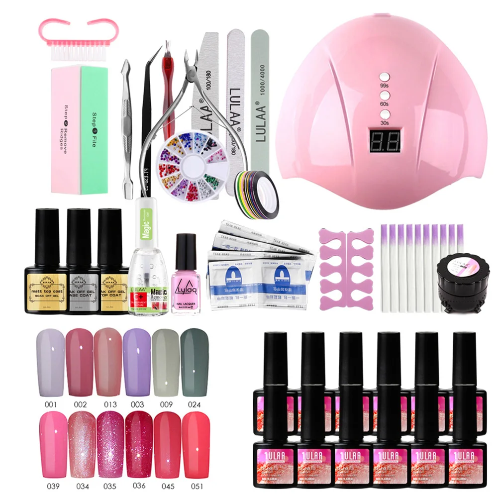 

Professional Nail Set Nail Gel Kit With 36W UV Nail Lamp And Nail Drill For All Drying Gel Nail Polish Manicure Tools