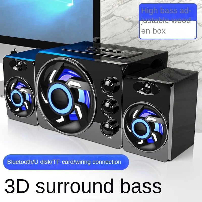 Saida sada d-209 Bluetooth speaker desktop computer audio subwoofer mobile phone 2.1 wood speaker USB