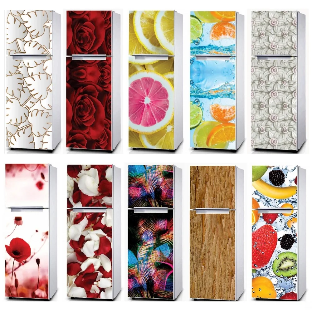 

Creative 3D Self Adhesive Dishwasher Refrigerator Wrap Freezer Sticker Kid's Art Fridge Door Cover Wallpaper Kitchen Accessories