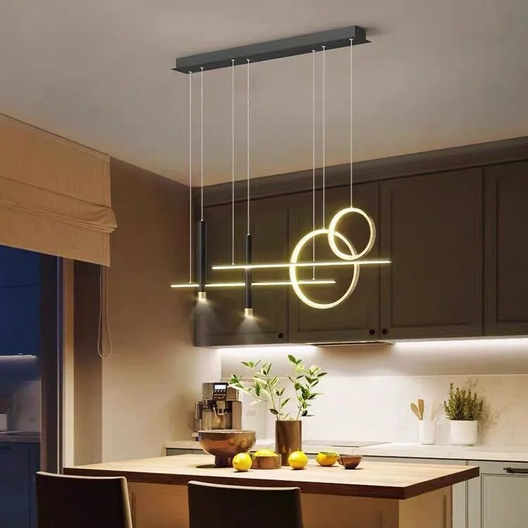 

Черный подвесной светильник Геометрический подвесной светильник современный потолочный подвесной светильник s светодиодные светильники ...