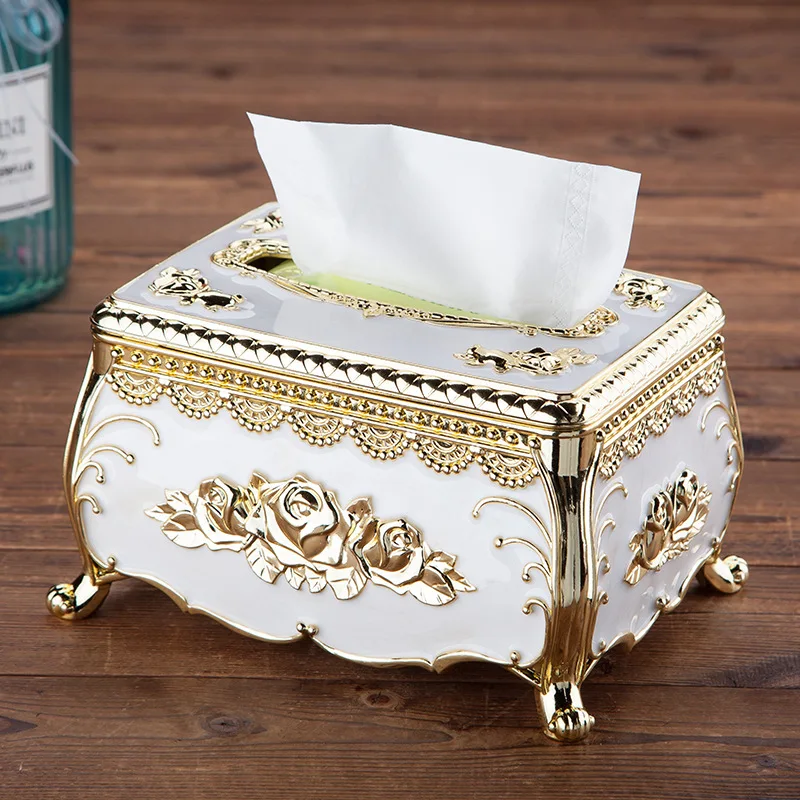 

New hot selling tissue box, exquisite, simple, light luxury, tissue box, paper box, European-style creative napkin box