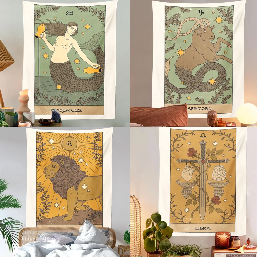 

Таро карта гобелен настенный богемный Астрология колдовство Хиппи Мандала декоративное искусство настенный гобелен винтажный Декор для к...