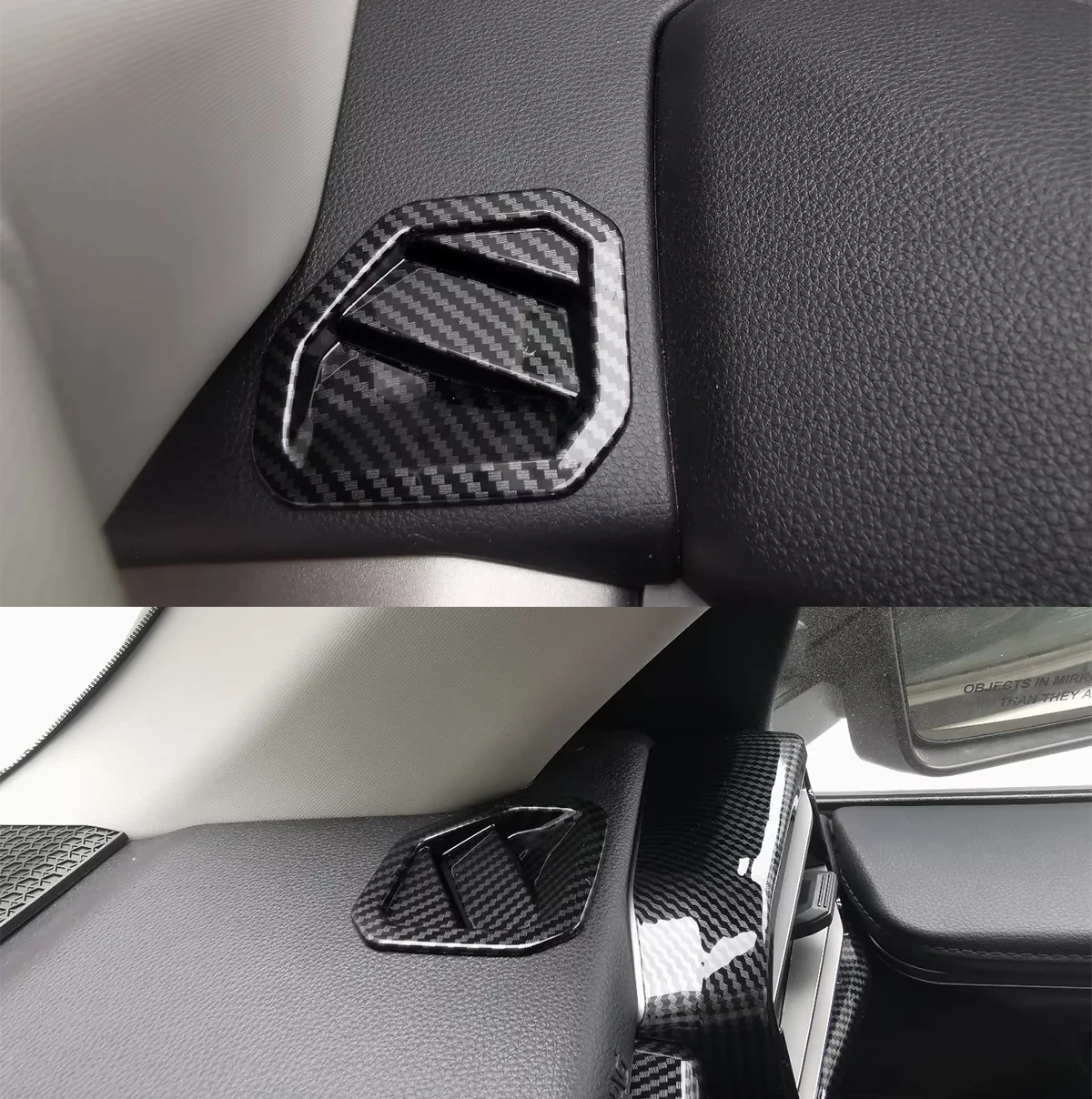 

For Toyota Tundra 2022 2023 2024 Car Accessories Abs Carbon Fiber Inner Air Vent Trims 2Pcs/Set Auto Parts Interior Sticker