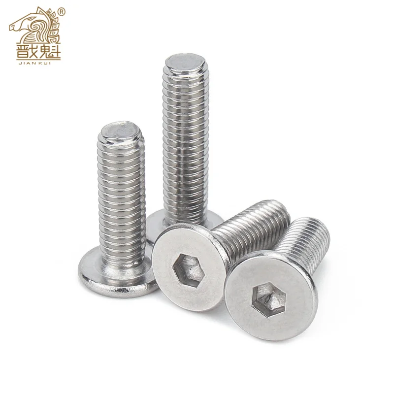

5/ 10/ 20/ 50pcs CM M1.6 M2 M2.5 M3 M4 M5 M6 M8 304 Stainless Steel Hex Socket Ultra Thin Super Low Flat Wafer Head Screw Bolt
