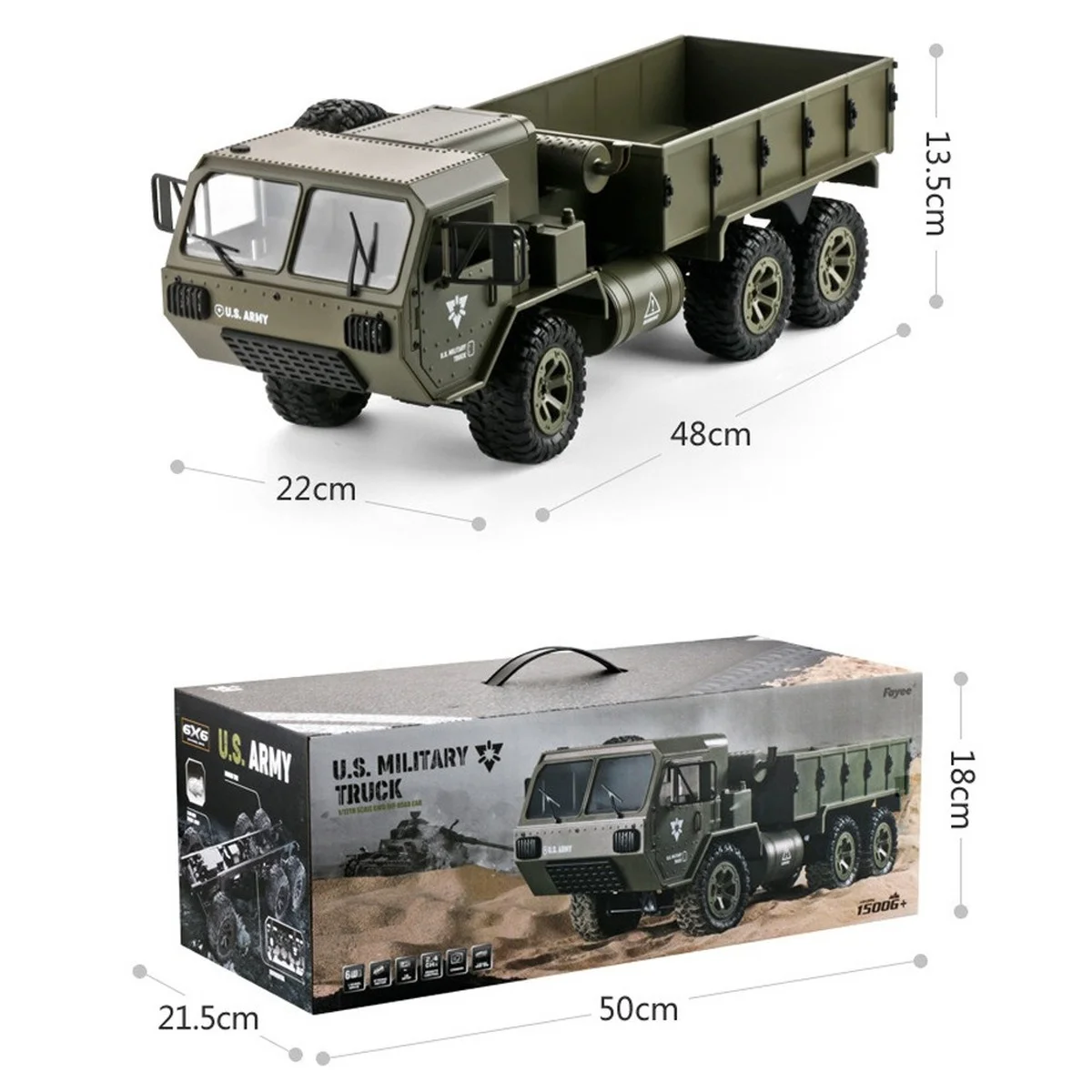 1/16 2 4G 6WD RC грузовики с Wi-Fi 720P камера со светодиодсветильник кой внедорожник 6x6