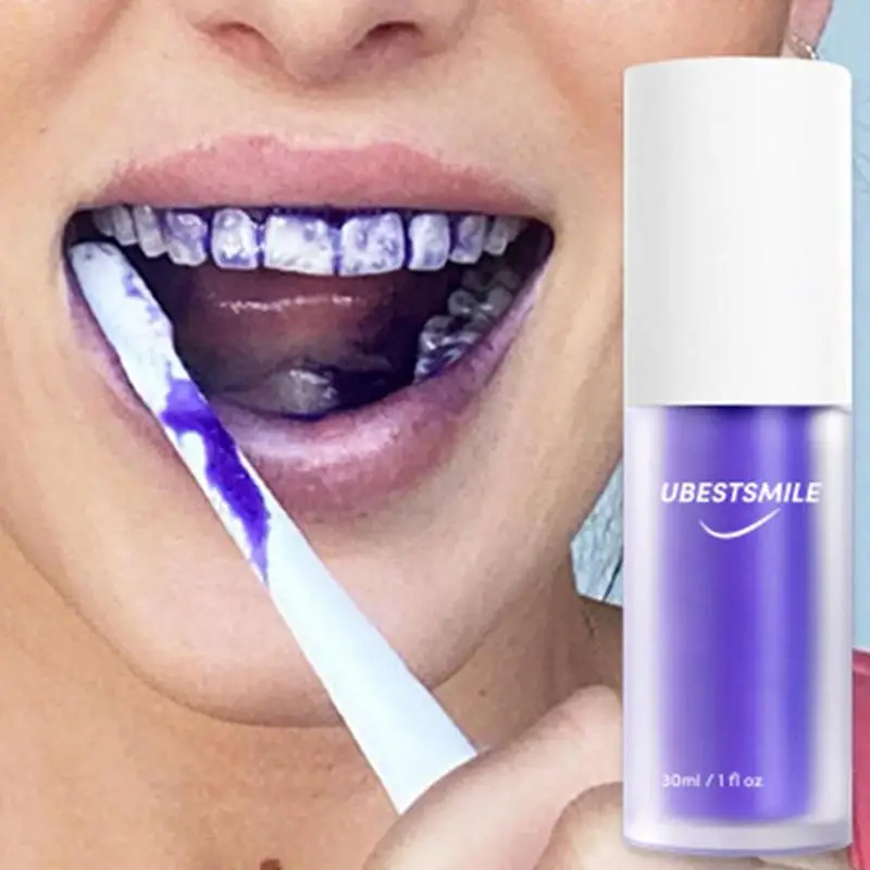 

Зубная паста HISMILE V34 для отбеливания зубов, корректор фиолетового цвета, уход за зубами, мусс для отбеливания зубов, 30 мл