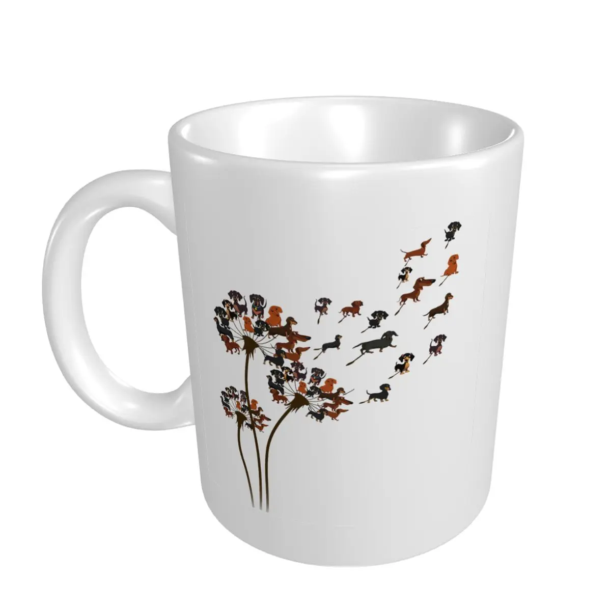 Такса Одуванчик собака чашка для влюбленных кофе конфета 11 унций какао