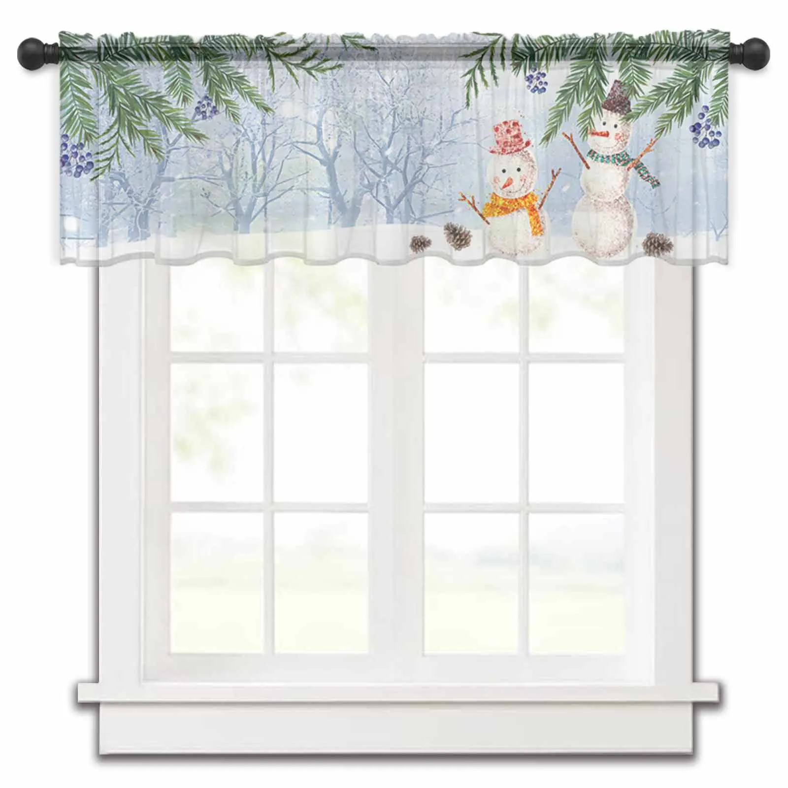 Рождественские растения сосновые ягоды Pinecone Снеговик кухня маленькая тонкая