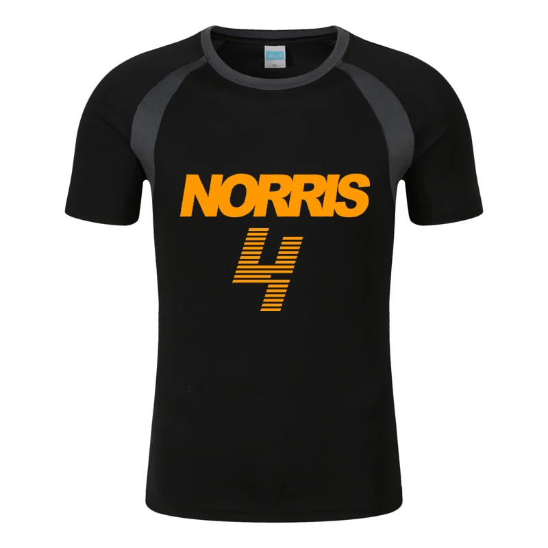 

F1 McLaren Team Racing Fans 2023 Men's Lando Norris New Summer T-Shirt Harajuku Raglan Sleeve Cotton O-Neck Color Casual Top Tee