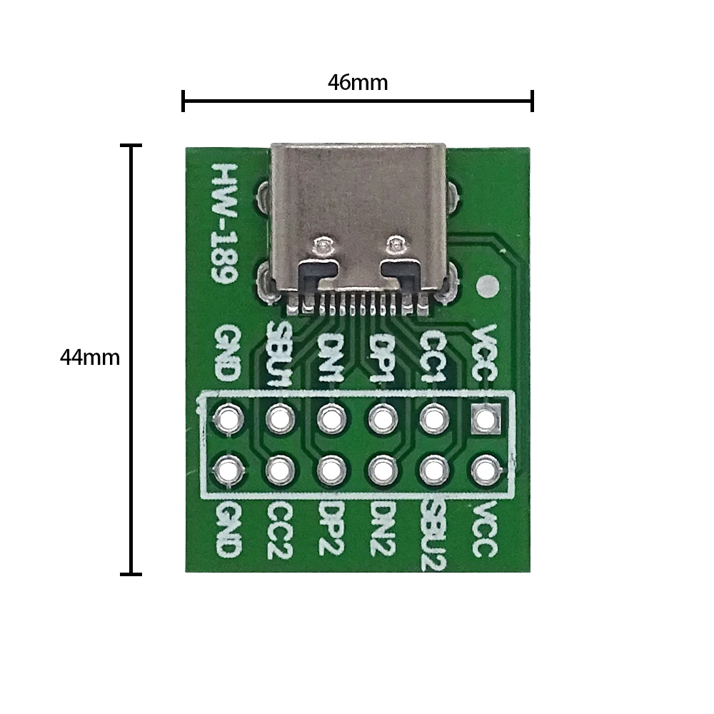 1PCS USB TYPE-C to DIP PCB Connector Pinboard Test Board Solder Female Dip Pin Header Adapter |
