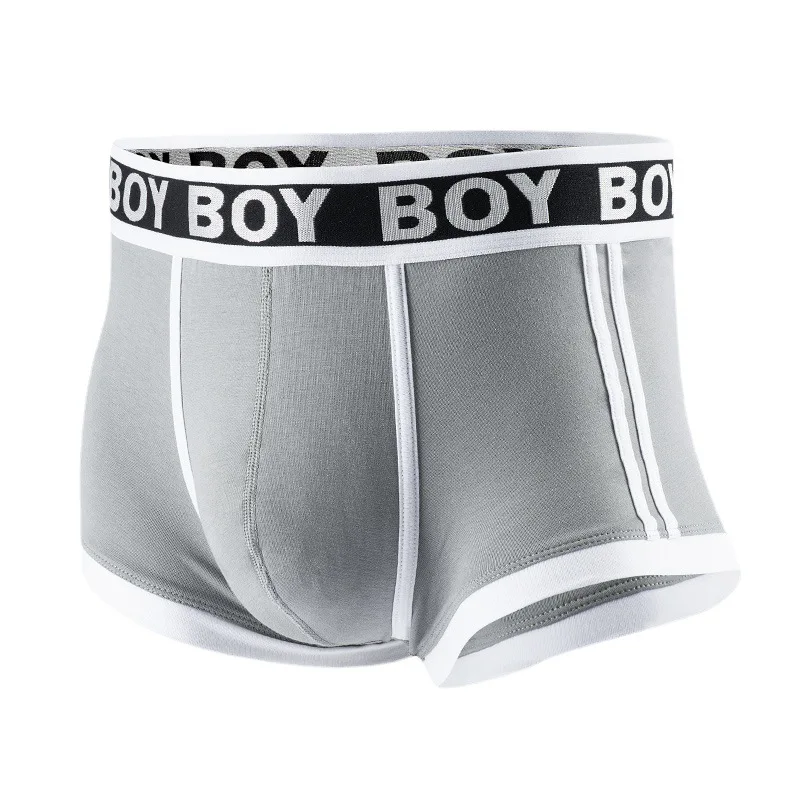 24PCS/LOT Men's Stitching Underwear 50S Cotton Mid-waist Boxers Fashion Comfortable Youth Boxer Shorts Male's Sports Underpants