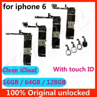 for iphone 6 6p 6s 6sp motherboard with touch id original unlocked mainboard tested good working board no id account
