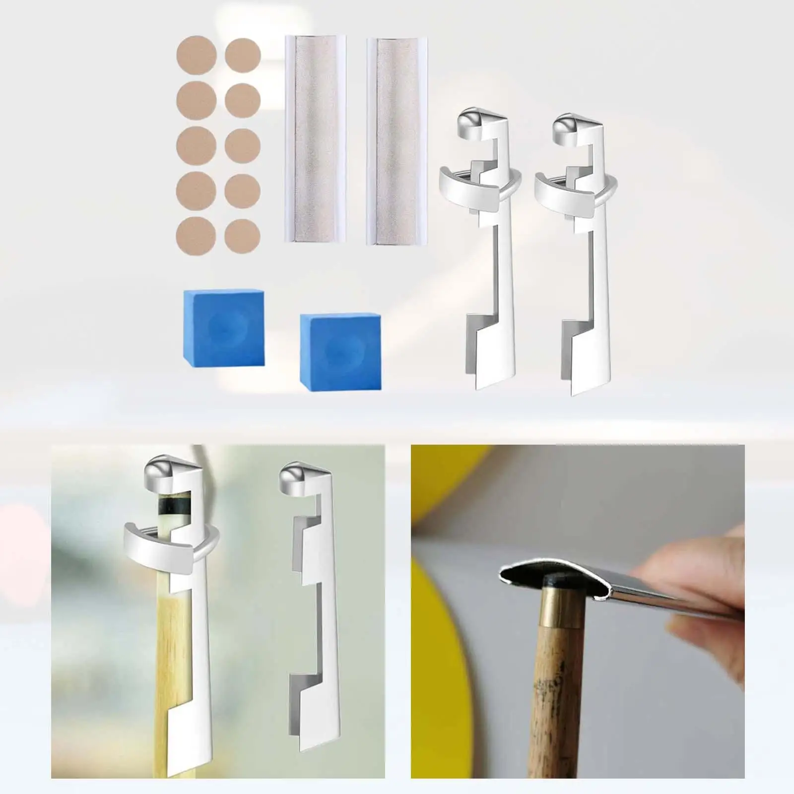 

Комплект наконечников для бильярдного кия, комплект для ремонта, 16 шт., для наружного использования, зажим для наконечника бильярдного кия