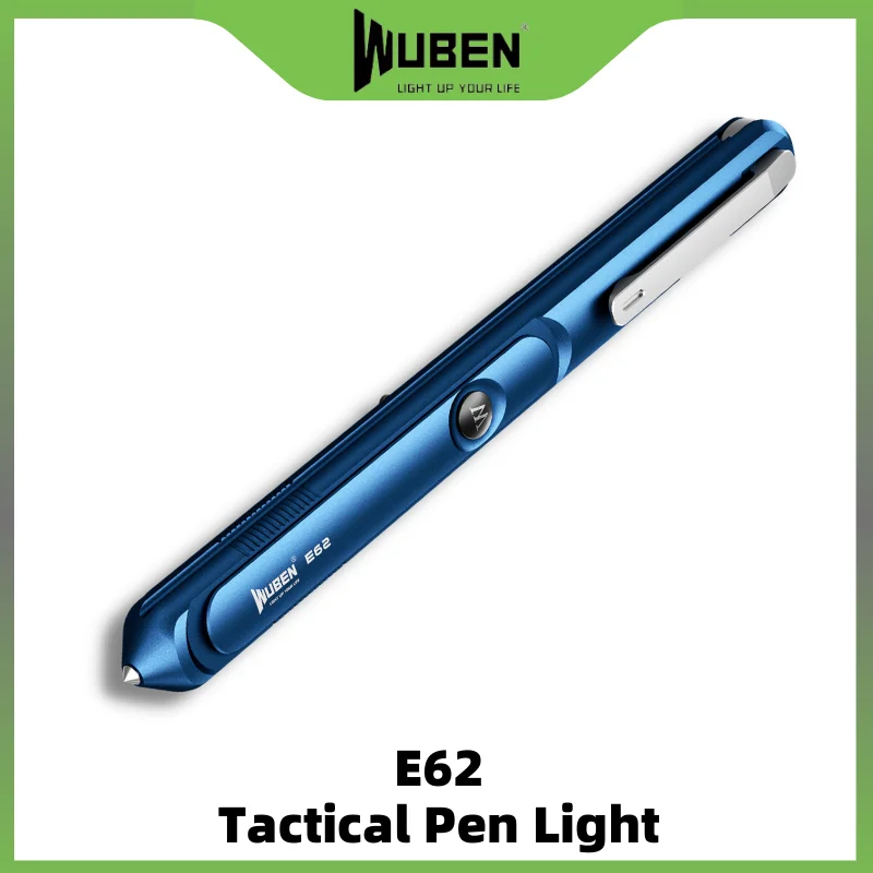 

WUBEN E62 Tactical Pen FlashLight 130Lumens USB Rechargeable With battery Self-defense flashlight Keychain Mini Knife
