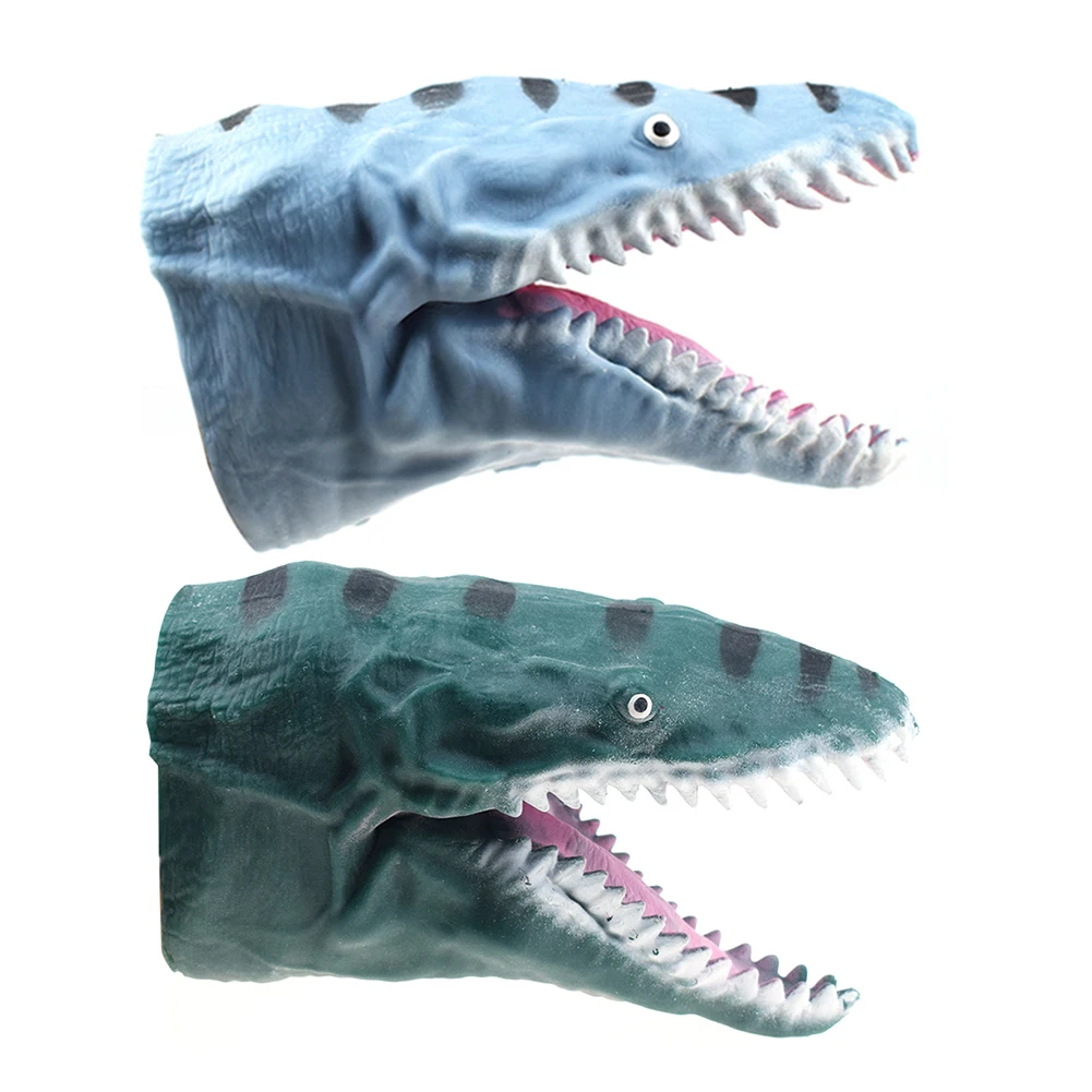 

Dinosaur Hand Puppet TPR Environmental Protection Plastic Gray Dinosaur Hand Puppet Glove Telling Doll Props for Children
