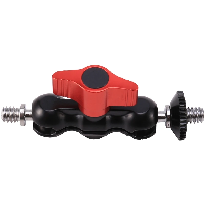 

Top Magic 1/4 Inch Clamp Double Ball Head Arm Mount Adapter For DSLR Camera LCD Monitor