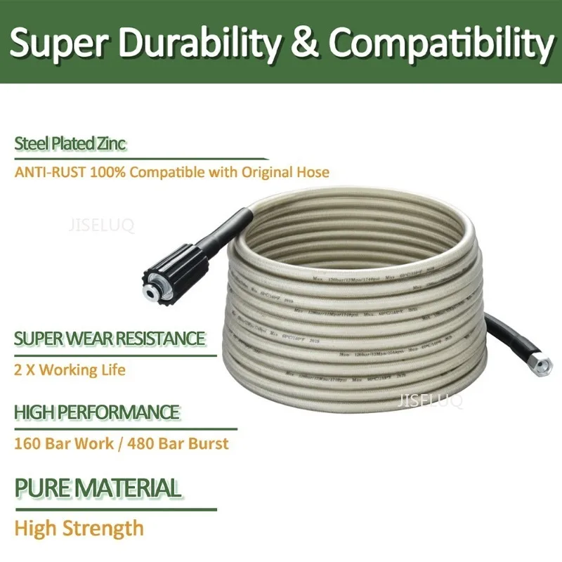 

Extension Hose for Karcher Bosch Black & Decker Makita 2~40m High Pressure Pipe Cord Pressure Washer Hose Water Cleaning Hose