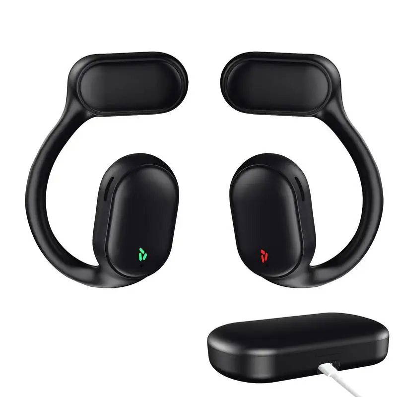 

Wireless Open Ear Earphone ENC Noise Reduction Wireless Earbud With Mic Business Sports Headphones Handsfree Earphones On-Ear