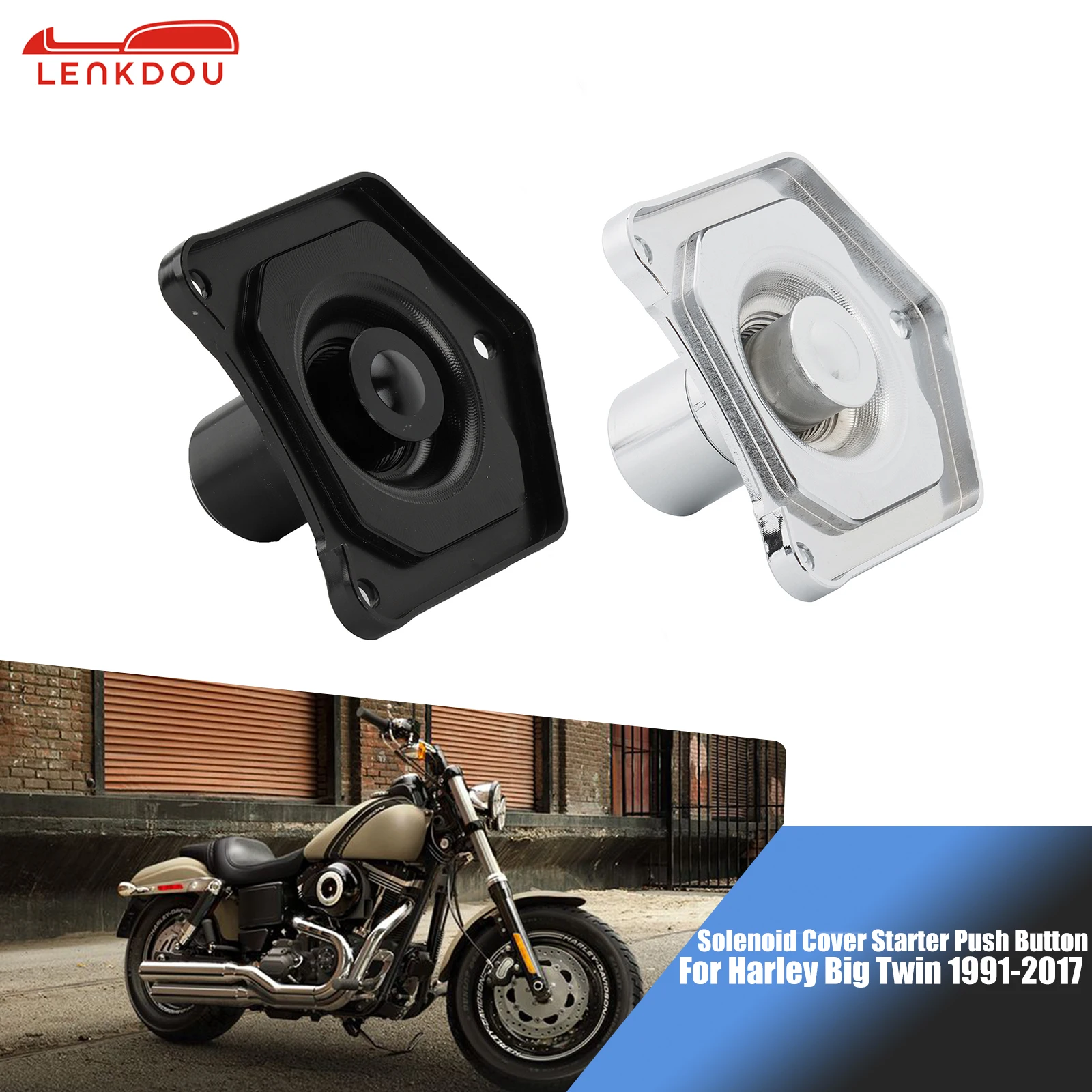 

Solenoid Cover Starter Push Button For Harley Twin Cam Sportster XL 883 1200 Dyna Softail Touring 91-17 Motorcycle Accessories
