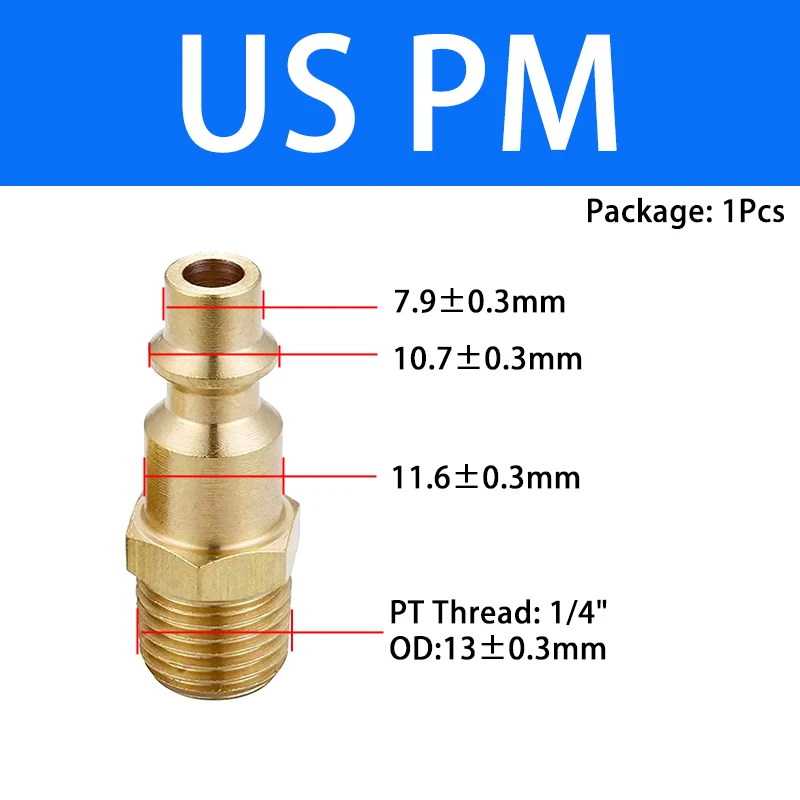 

Пневматический быстросъёмный соединитель 1/4", латунный