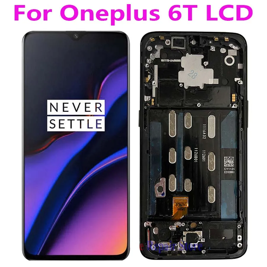 

100% Original 6.41" AMOLED Display Replacement For Oneplus 6T LCD Touch Screen Digitizer Assembly For 1+6T A6010 A6013 Model