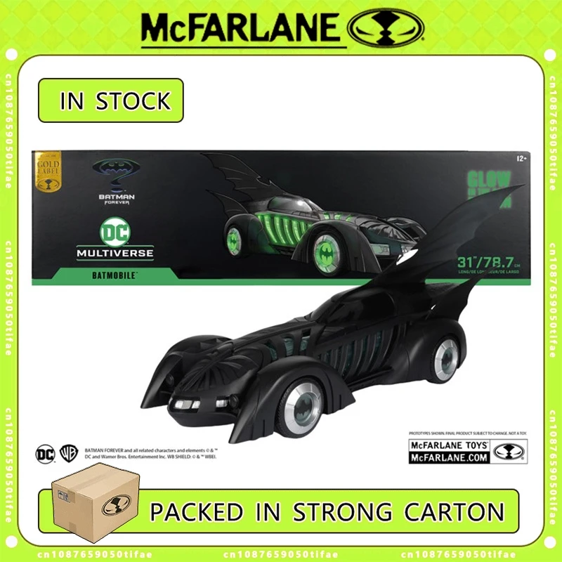 Mcfarlane Toys DC Multiverse Vehicles - Бэтмобиль (Batman Forever) Gitd Фигурка Оригинальная кукла Модель