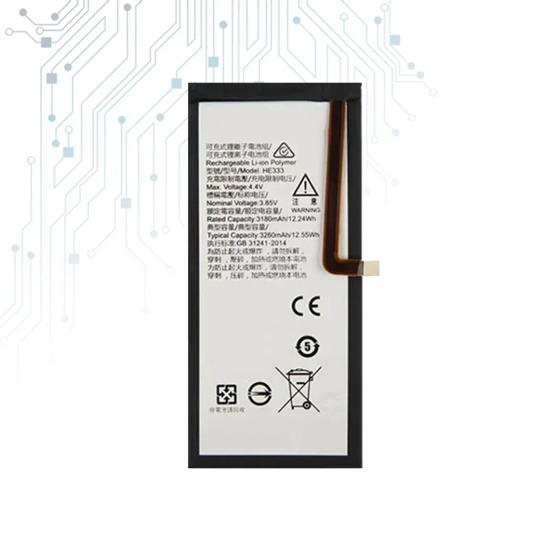 Аккумулятор HE333 емкостью 3260 мАч для NOKIA 8 Sirocco sirocco Global Dual TD-LTE HMD Avatar