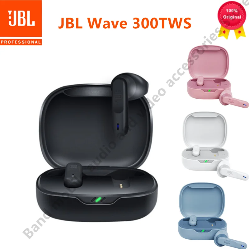 

Original JBL Wave 300TWS True Bluetooth Headphones Stereo Music Gaming Sports Earbud Bass Sound Earphone JBL W300 TWS With Mic