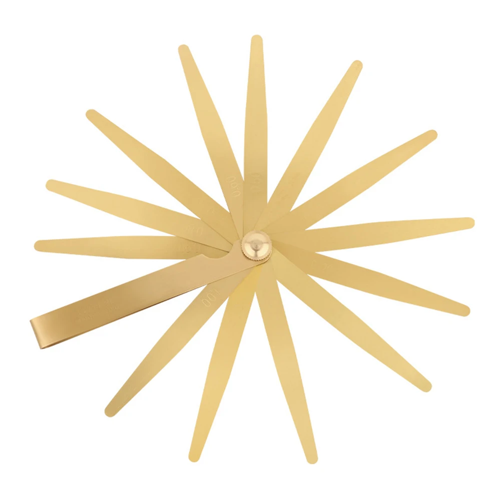 

High Precision Metric Gap Metric Filler Feeler Gauge 0.05-1m 13 Blade Range Finder Feeler Brass Measure Tool
