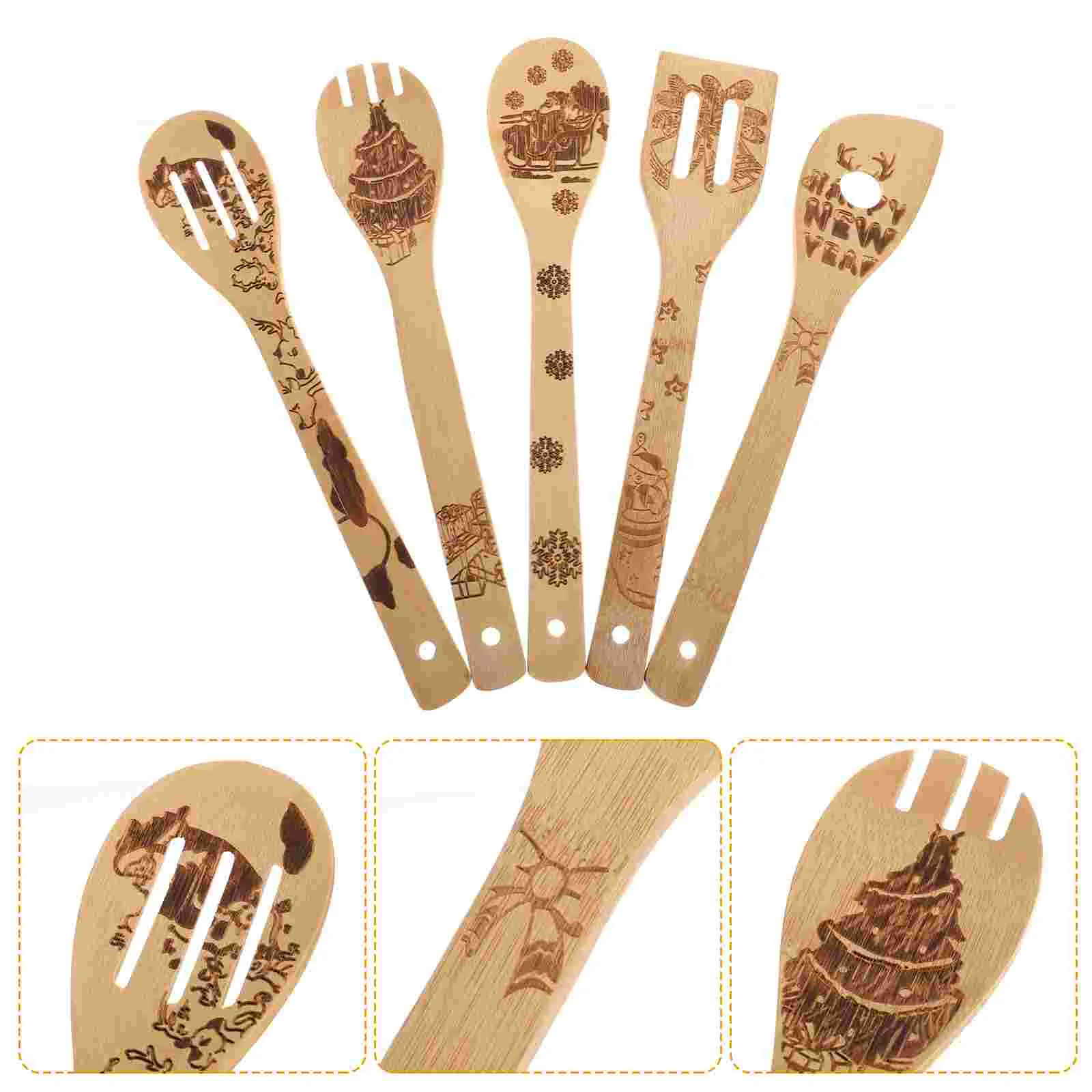 

5pcs Kitchen Utensils Spatula Household Christmas Slotted Spatula