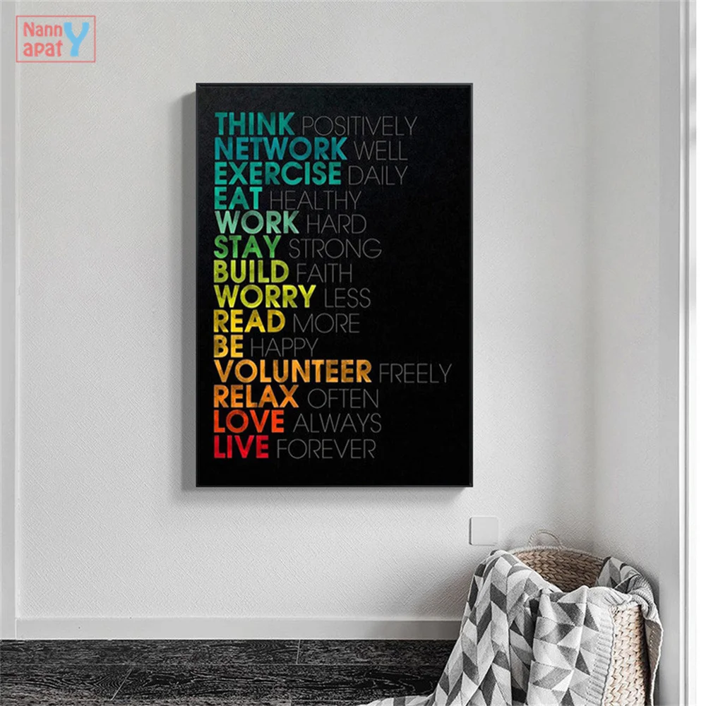 Мотивационные фразы плакат офисное настенное искусство Декор Вдохновляющие