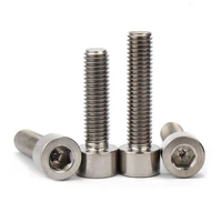 titanium round bolt gr2 din912 hex socket cap screws cylinder head hexagon steel screw m6x68101215202530 100