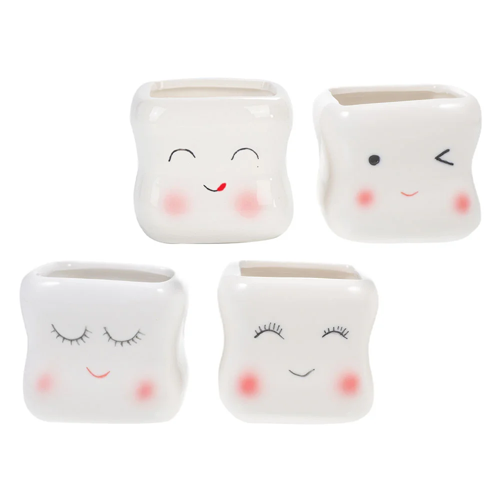 

4 шт., керамические цветы